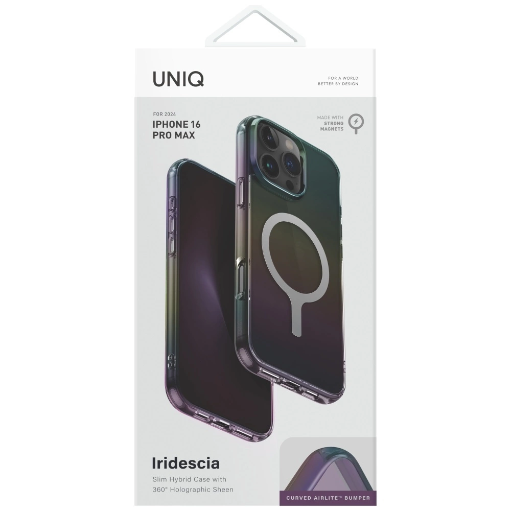 Uniq Iridescia Magclick Charging Case for iPhone 16 Pro Max - Blackeng