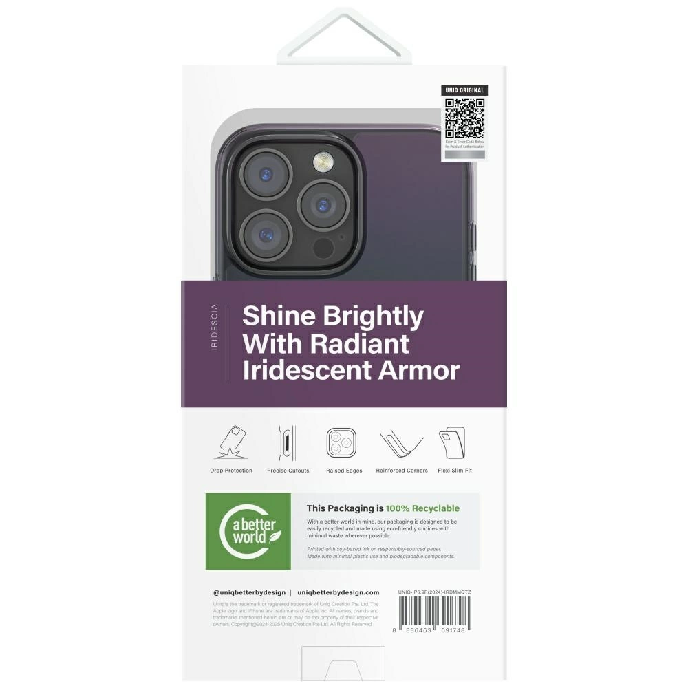 Uniq Iridescia Magclick Charging Case for iPhone 16 Pro Max - Blackeng