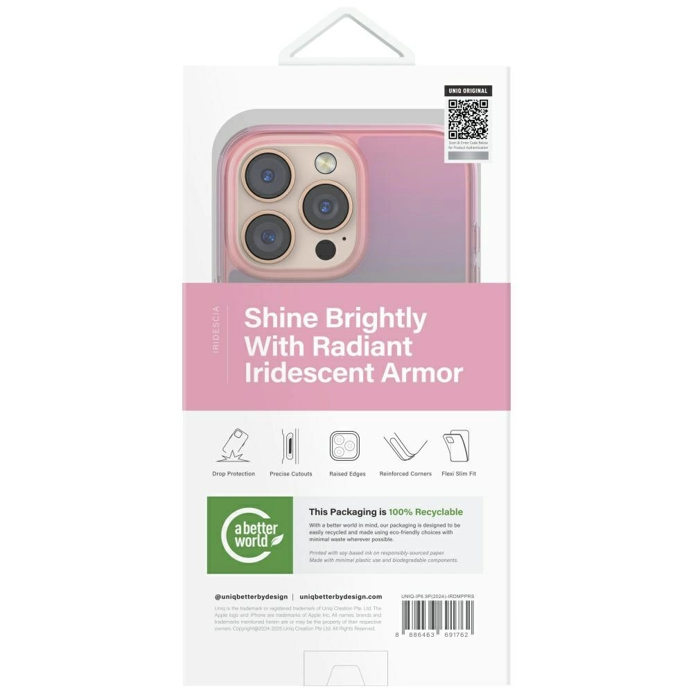 Uniq Iridescia Magclick Charging Case for iPhone 16 Pro Max - Pinkeng