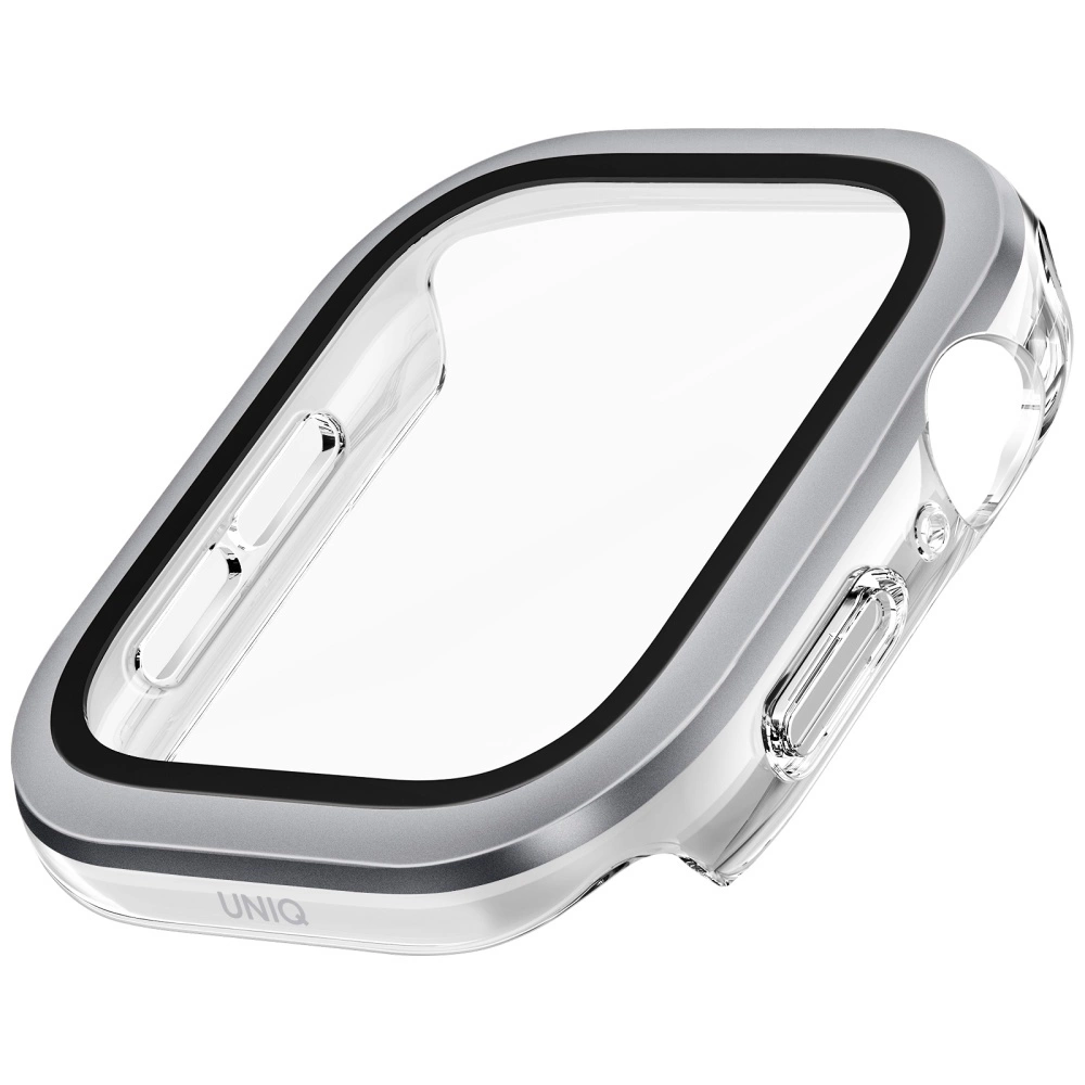 Uniq Voute Tempered Glass Case for Apple Watch 10 42 mm - Silvereng