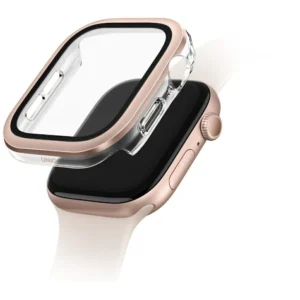 Uniq Voute Tempered Glass Case for Apple Watch 10 46mm - Rose Goldeng