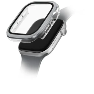 Uniq Voute tempered glass case for Apple Watch 10 46 mm - silvereng