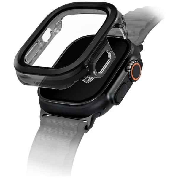 Uniq Voute Tempered Glass Case for Apple Watch Ultra 49mm - Blackeng