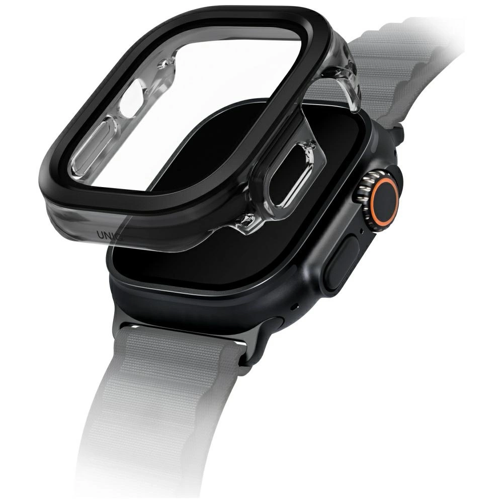 Uniq Voute Tempered Glass Case for Apple Watch Ultra 49mm - Blackeng
