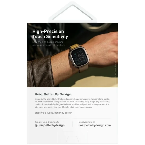 Uniq Voute Tempered Glass Case for Apple Watch Ultra 49mm - Blackeng