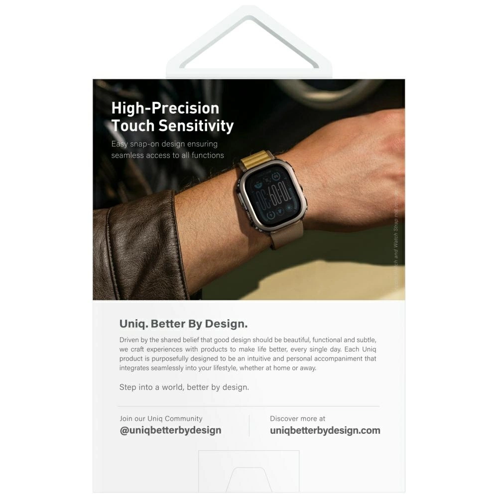 Uniq Voute Tempered Glass Case for Apple Watch Ultra 49mm - Blackeng