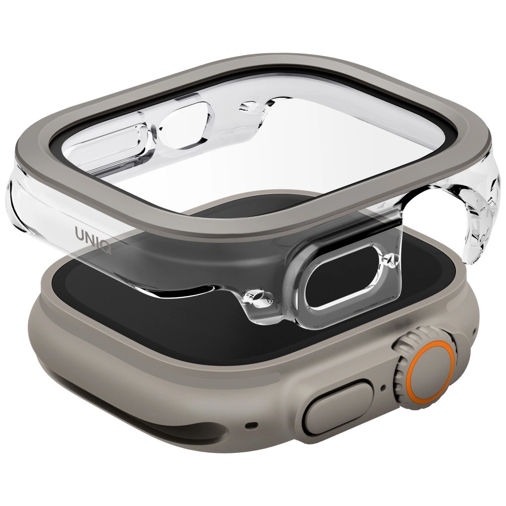 Uniq Voute case with tempered glass for Apple Watch Ultra 49 mm - silvereng