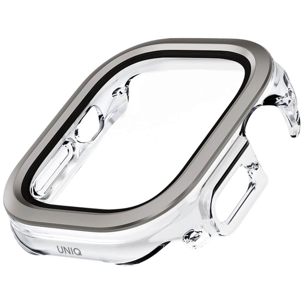 Uniq Voute case with tempered glass for Apple Watch Ultra 49 mm - silvereng
