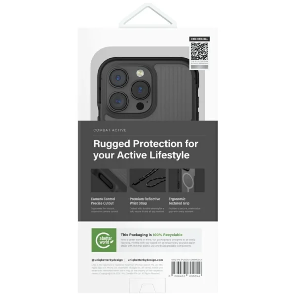 Uniq Combat Active Magclick Charging Case for iPhone 16 Pro - Blackeng