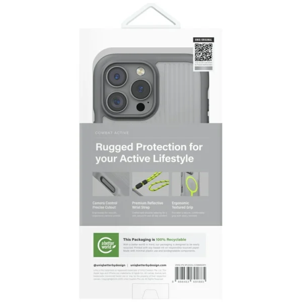 Uniq Combat Active Magclick Charging Case for iPhone 16 Pro Max - Grayeng
