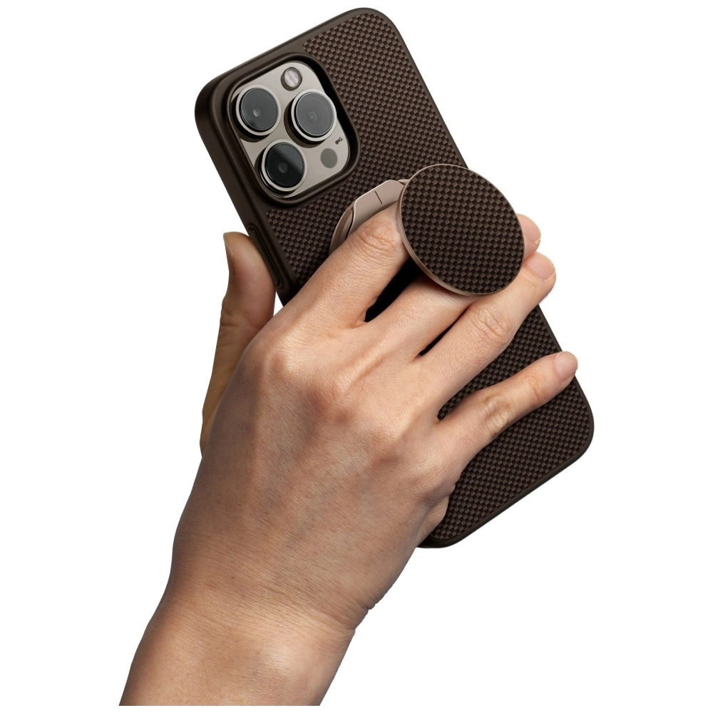 Uniq Keva Air Magclick Charging GripFit Case for iPhone 16 Pro Max - Browneng