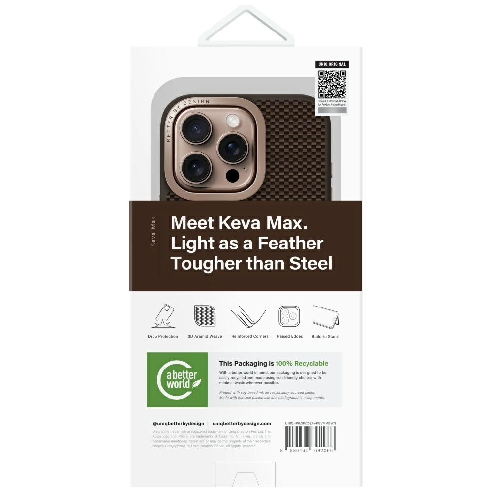 Uniq Keva Max Magclick Charging Camera Stand Case for iPhone 16 Pro - Browneng
