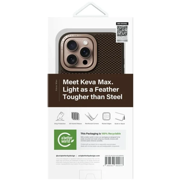 Uniq Keva Max Magclick Charging Camera Stand Case for iPhone 16 Pro Max - Browneng