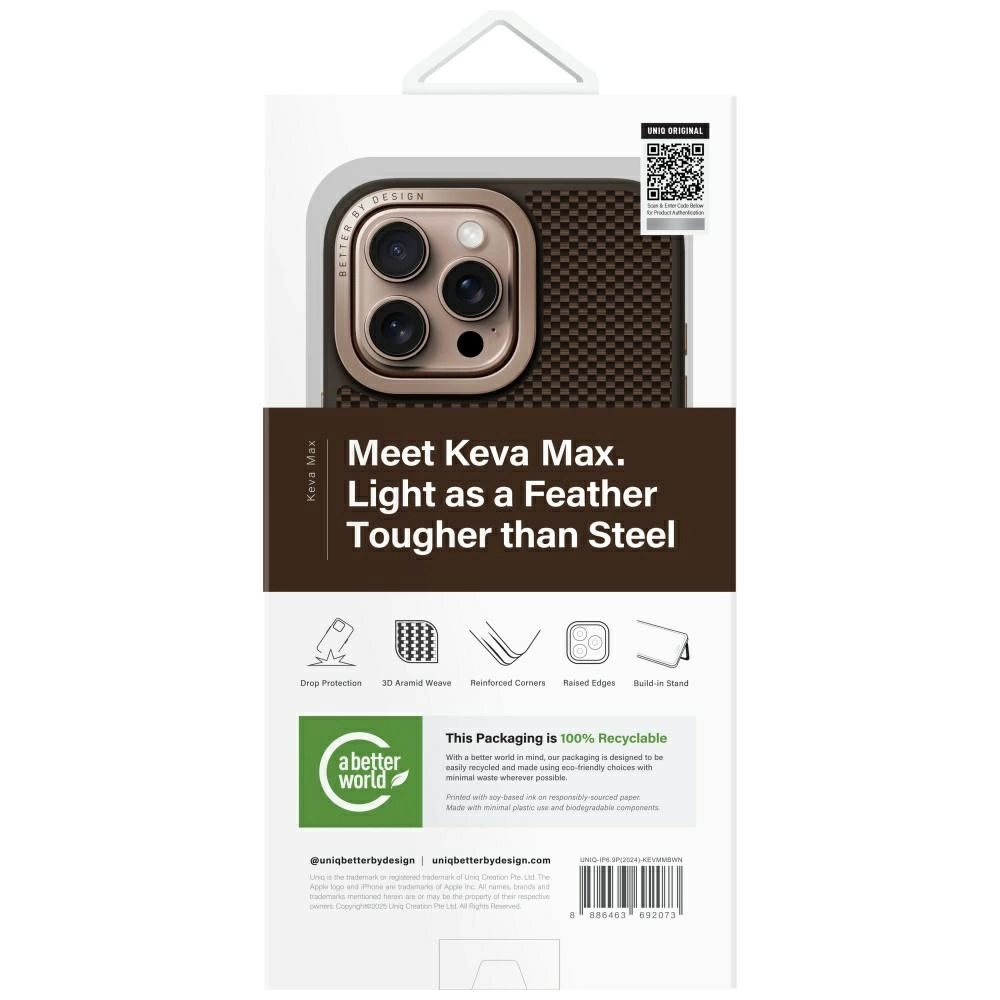 Uniq Keva Max Magclick Charging Camera Stand Case for iPhone 16 Pro Max - Browneng