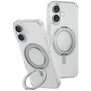 Uniq Swivix 360 Rotating Kickstand Case for iPhone 16 - Transparenteng