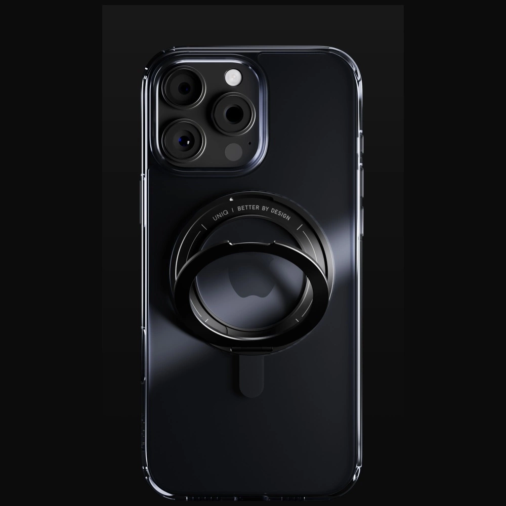 Uniq Swivix 360 Rotating Kickstand Case for iPhone 16 Pro - Blackeng