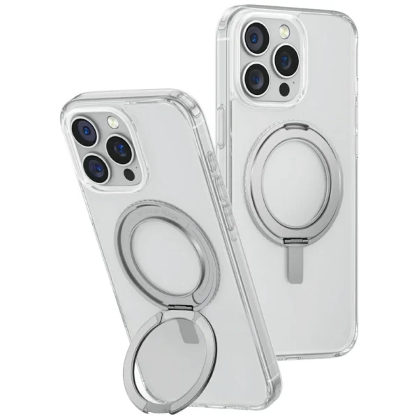 Uniq Swivix 360 Rotating Kickstand Case for iPhone 16 Pro Max - Cleareng