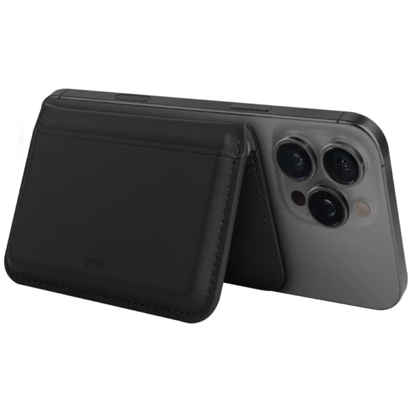 Uniq Lyden DS RFID Magnetic Wallet with Phone Stand - Blackeng