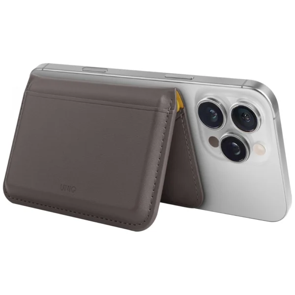 Uniq Lyden DS RFID Magnetic Wallet with Phone Stand - Grayeng