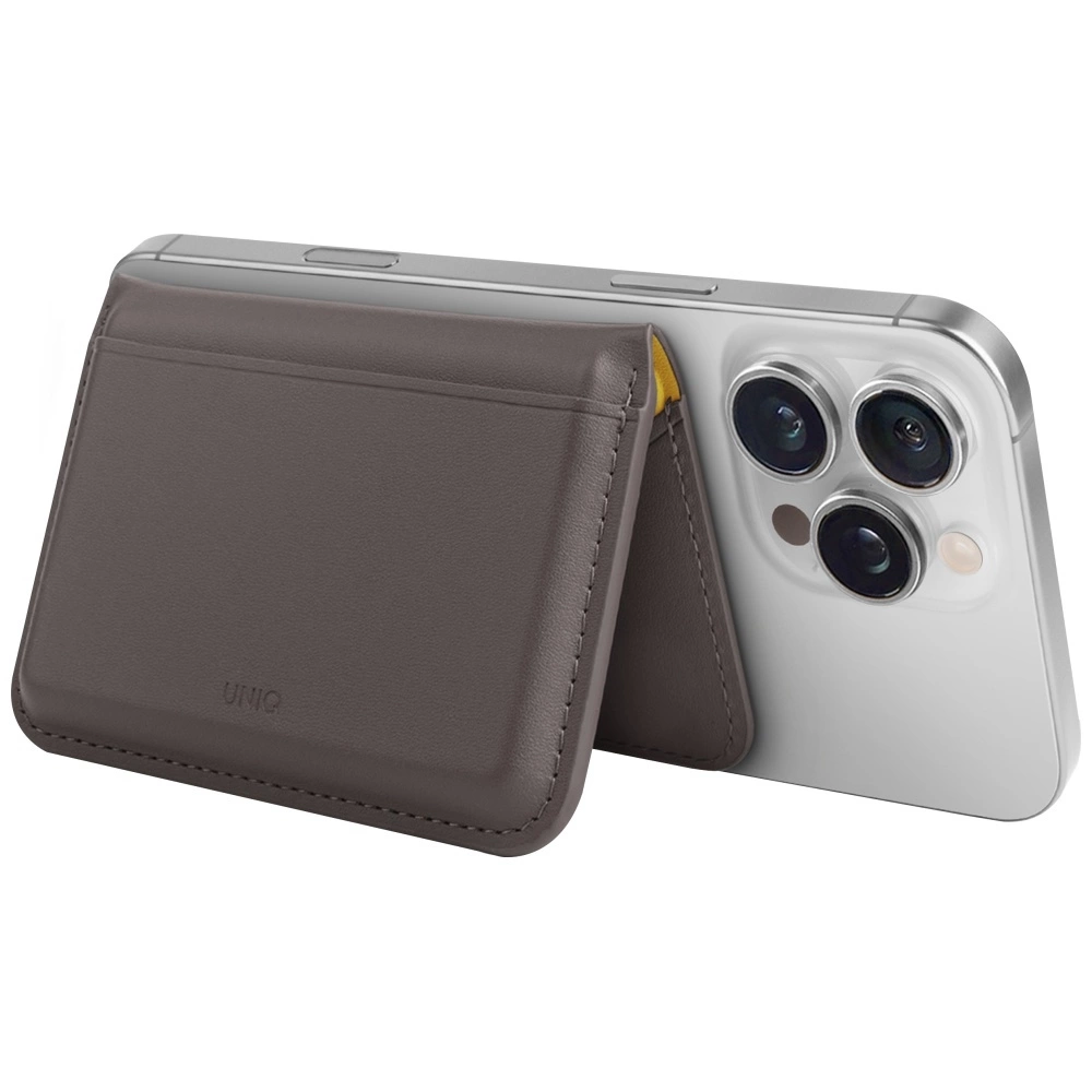 Uniq Lyden DS RFID Magnetic Wallet with Phone Stand - Grayeng
