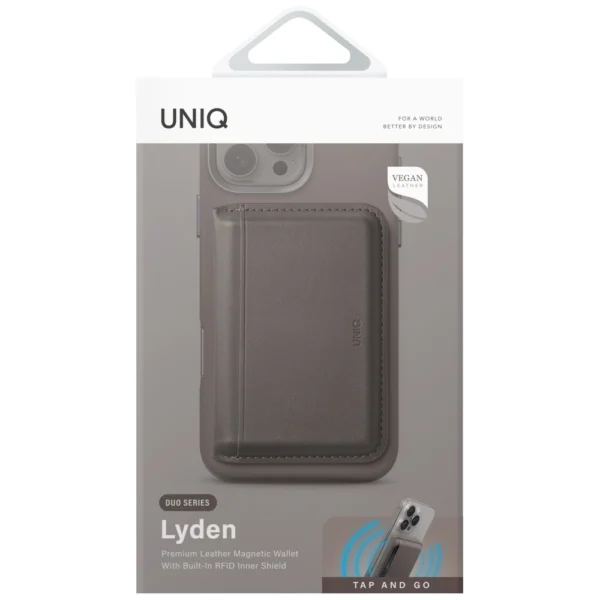 Uniq Lyden DS RFID Magnetic Wallet with Phone Stand - Grayeng