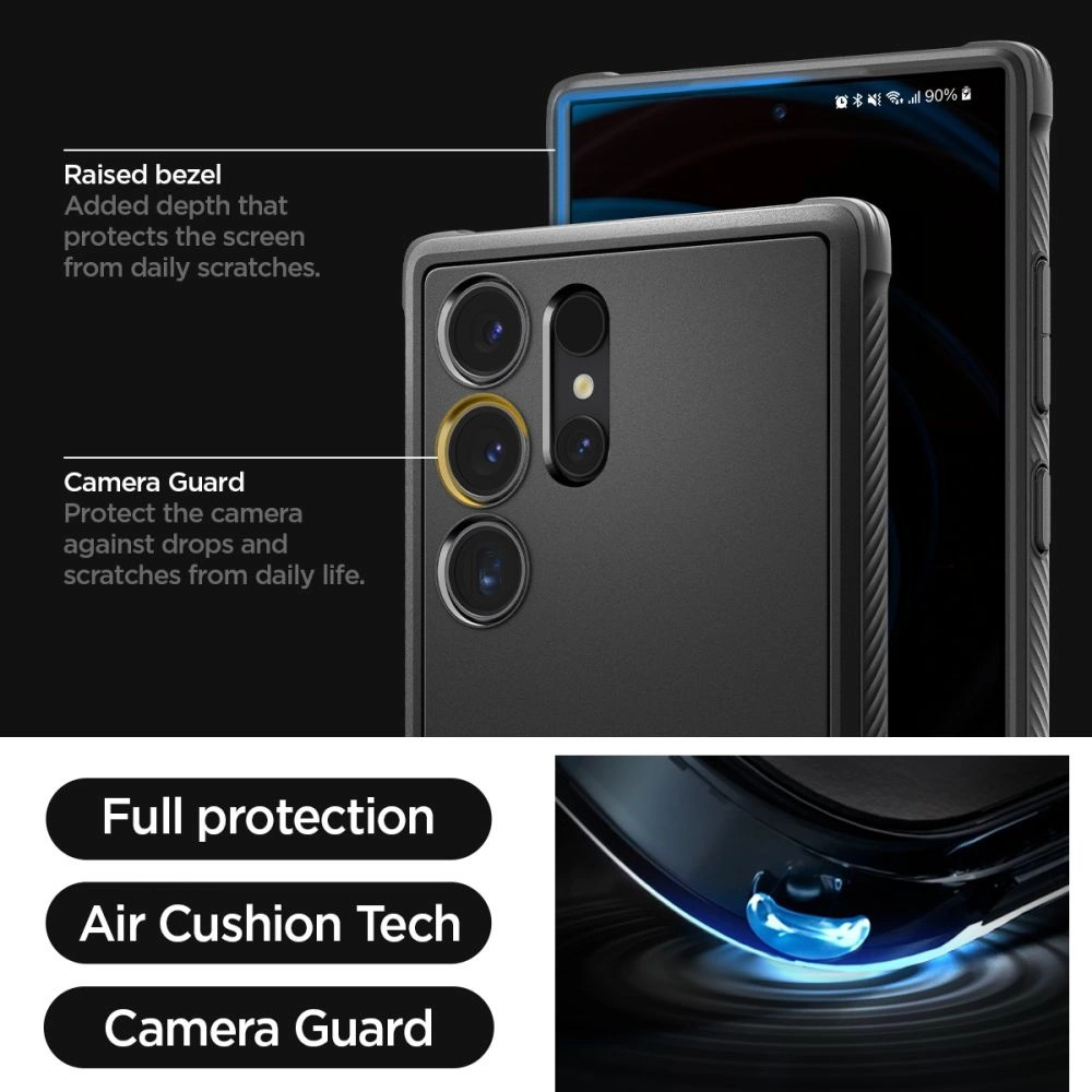 Spigen Rugged Armor Case for Samsung Galaxy S24 Ultra - Matte Blackeng