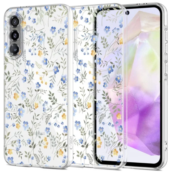 Tech-Protect FlexAir Case for Samsung Galaxy A36 5G - Daisies with Leaveseng