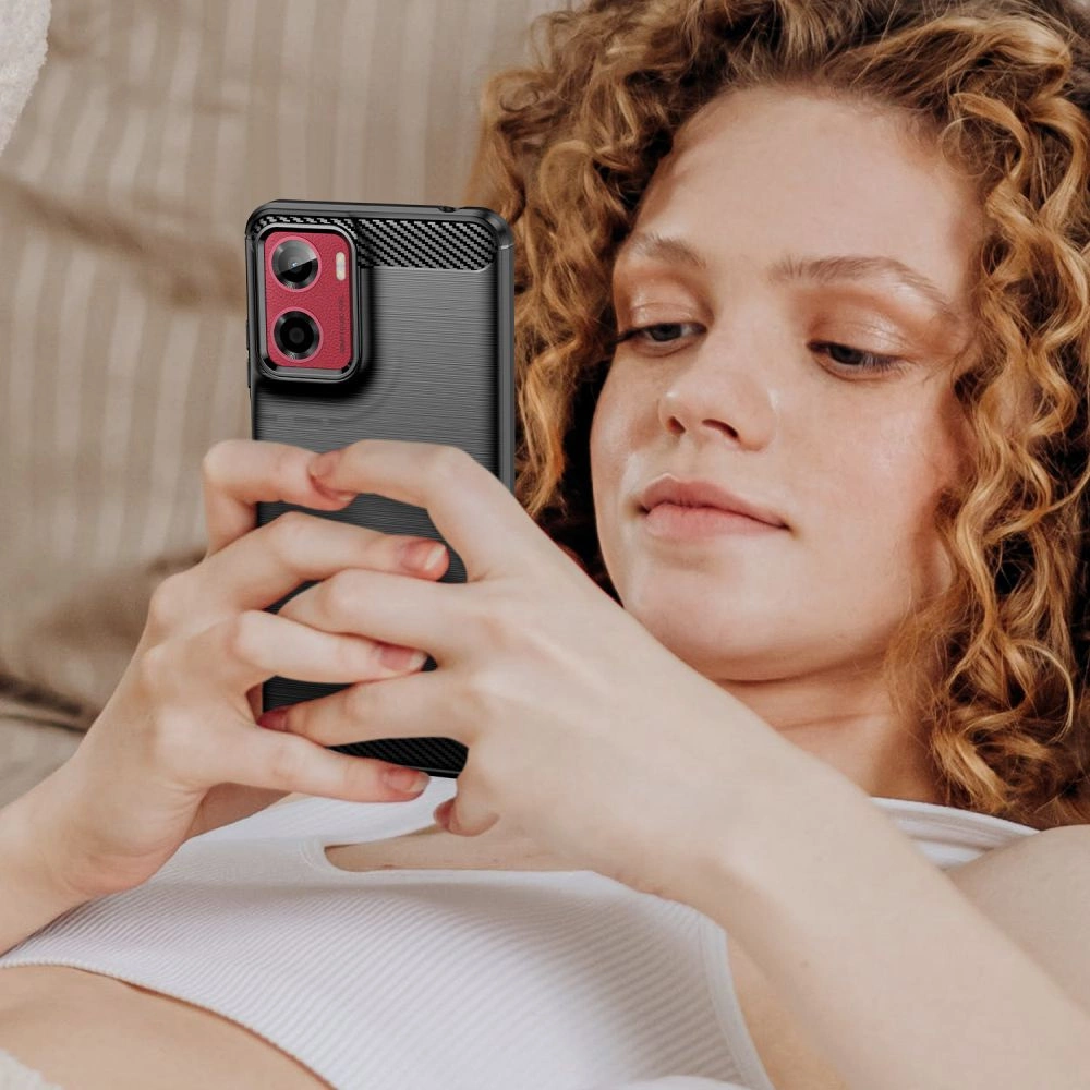 Tech-Protect TPUCarbon Case for Motorola Moto G05 / E15 - Blackeng