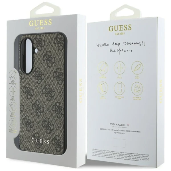 Guess 4G Charms Collection Case for Samsung Galaxy A56 - Browneng