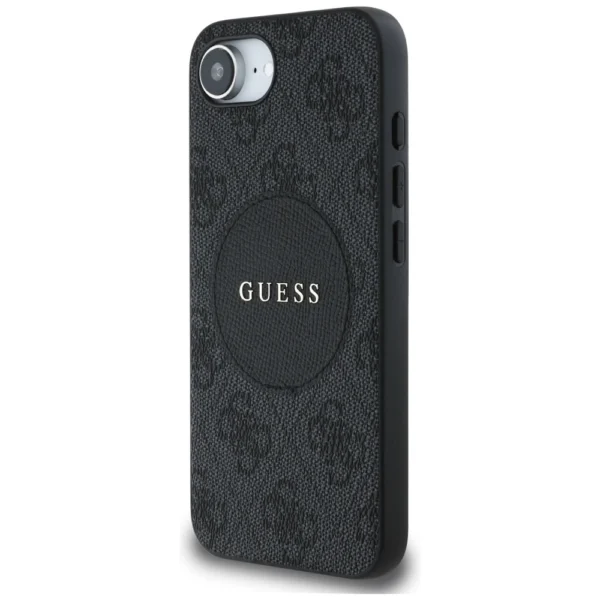 Guess 4G Circle Classic Logo MagSafe case for iPhone 16e - blackeng