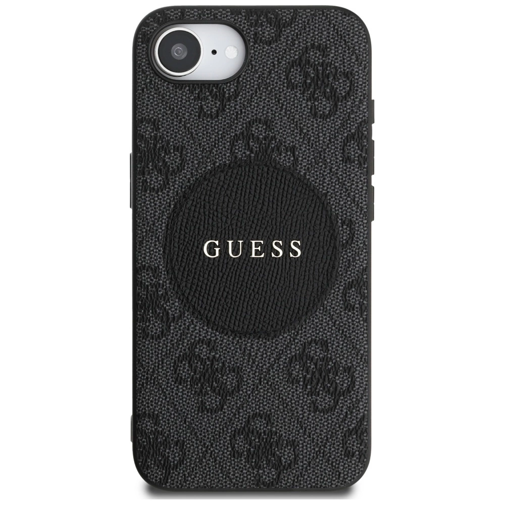 Guess 4G Circle Classic Logo MagSafe case for iPhone 16e - blackeng