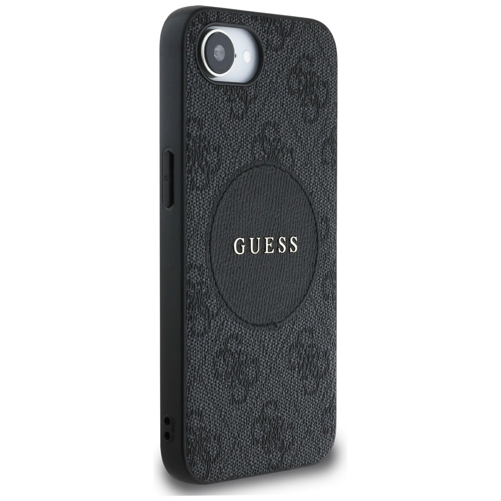Guess 4G Circle Classic Logo MagSafe case for iPhone 16e - blackeng