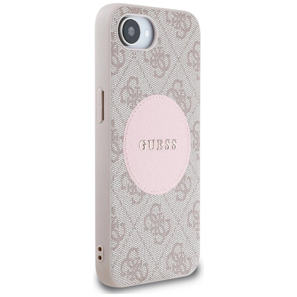 Guess 4G Circle Classic Logo MagSafe case for iPhone 16e - pinkeng