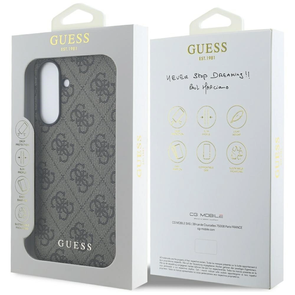 Guess 4G Metal Gold Logo Case for Samsung Galaxy A56 - Browneng