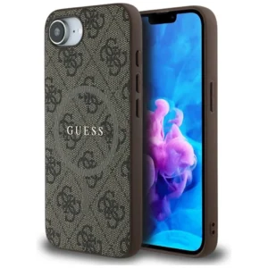 Guess 4G Ring Classic Logo MagSafe iPhone 16e Case - Browneng