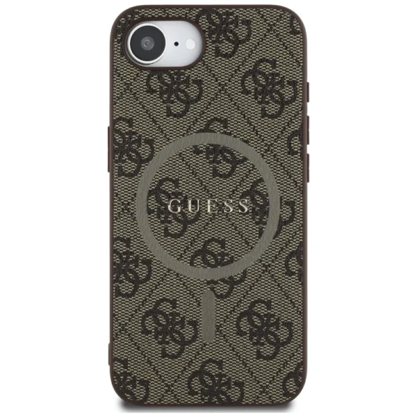 Guess 4G Ring Classic Logo MagSafe iPhone 16e Case - Browneng