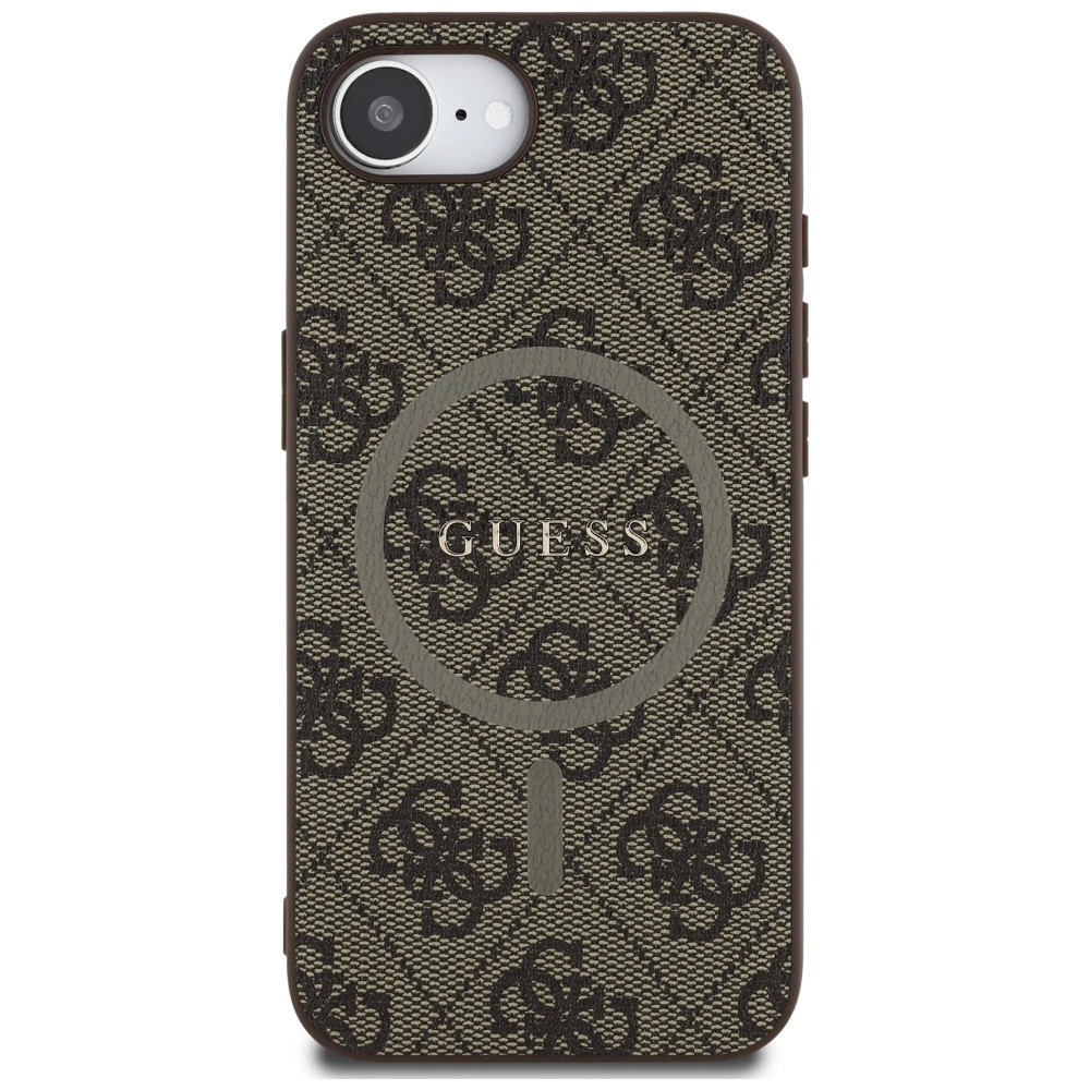 Guess 4G Ring Classic Logo MagSafe iPhone 16e Case - Browneng