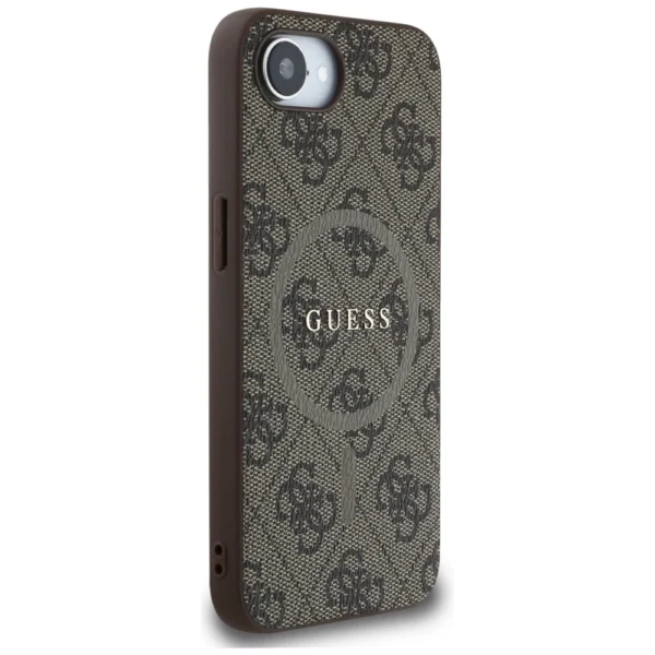 Guess 4G Ring Classic Logo MagSafe iPhone 16e Case - Browneng