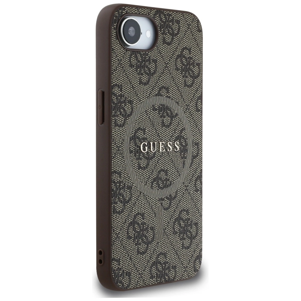Guess 4G Ring Classic Logo MagSafe iPhone 16e Case - Browneng