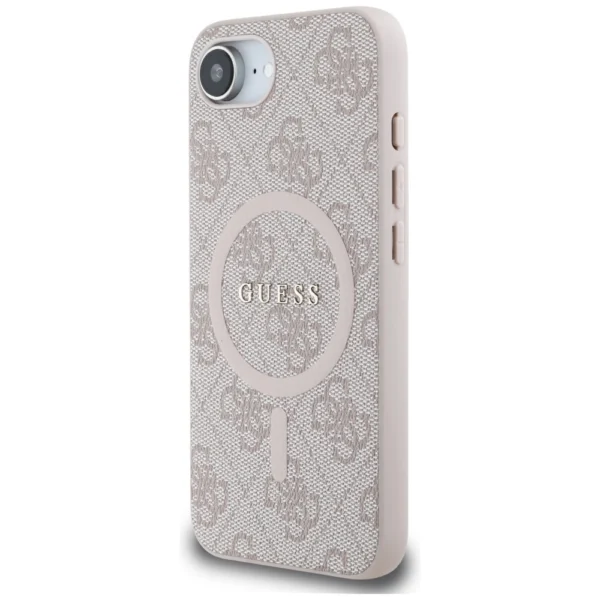 Guess 4G Ring Classic Logo MagSafe iPhone 16e Case - Pinkeng