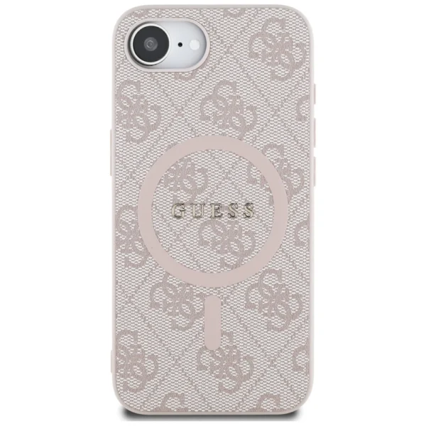 Guess 4G Ring Classic Logo MagSafe iPhone 16e Case - Pinkeng