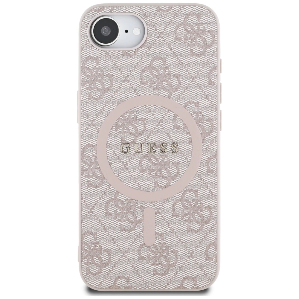 Guess 4G Ring Classic Logo MagSafe iPhone 16e Case - Pinkeng