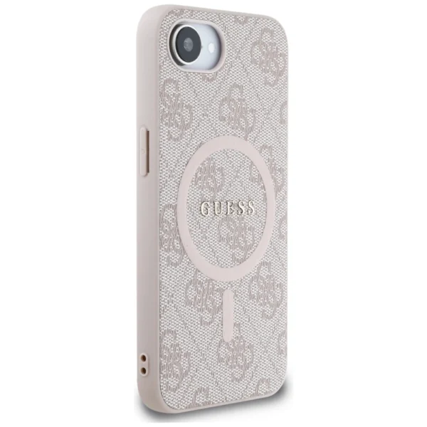 Guess 4G Ring Classic Logo MagSafe iPhone 16e Case - Pinkeng