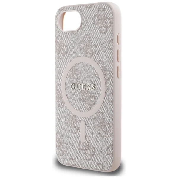 Guess 4G Ring Classic Logo MagSafe iPhone 16e Case - Pinkeng