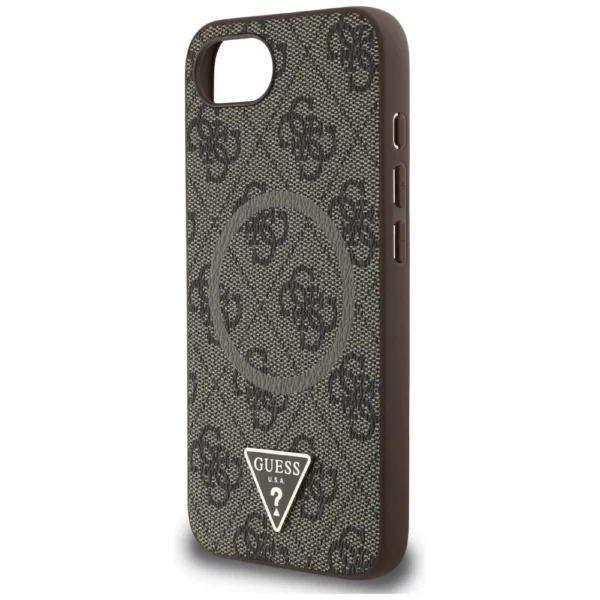 Guess 4G Ring Triangle Logo MagSafe iPhone 16e Case - Browneng