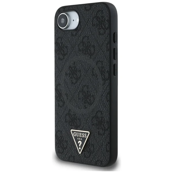 Guess 4G Ring Triangle Logo MagSafe case for iPhone 16e - blackeng