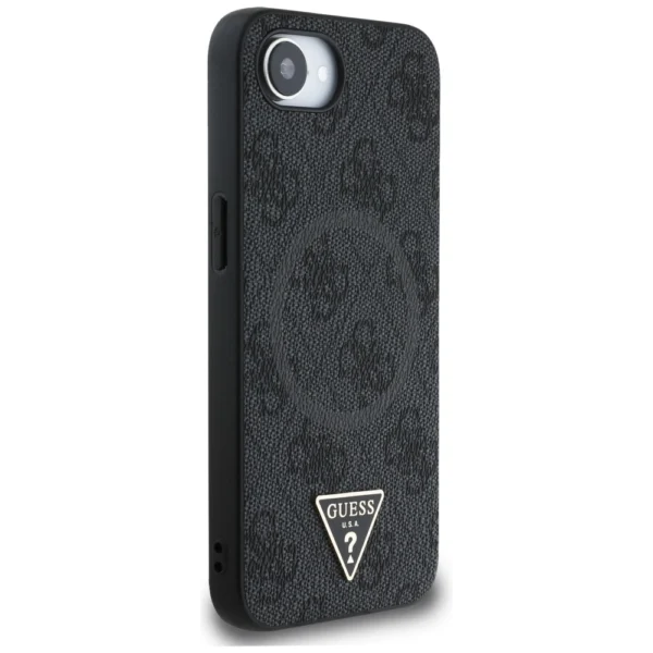 Guess 4G Ring Triangle Logo MagSafe case for iPhone 16e - blackeng