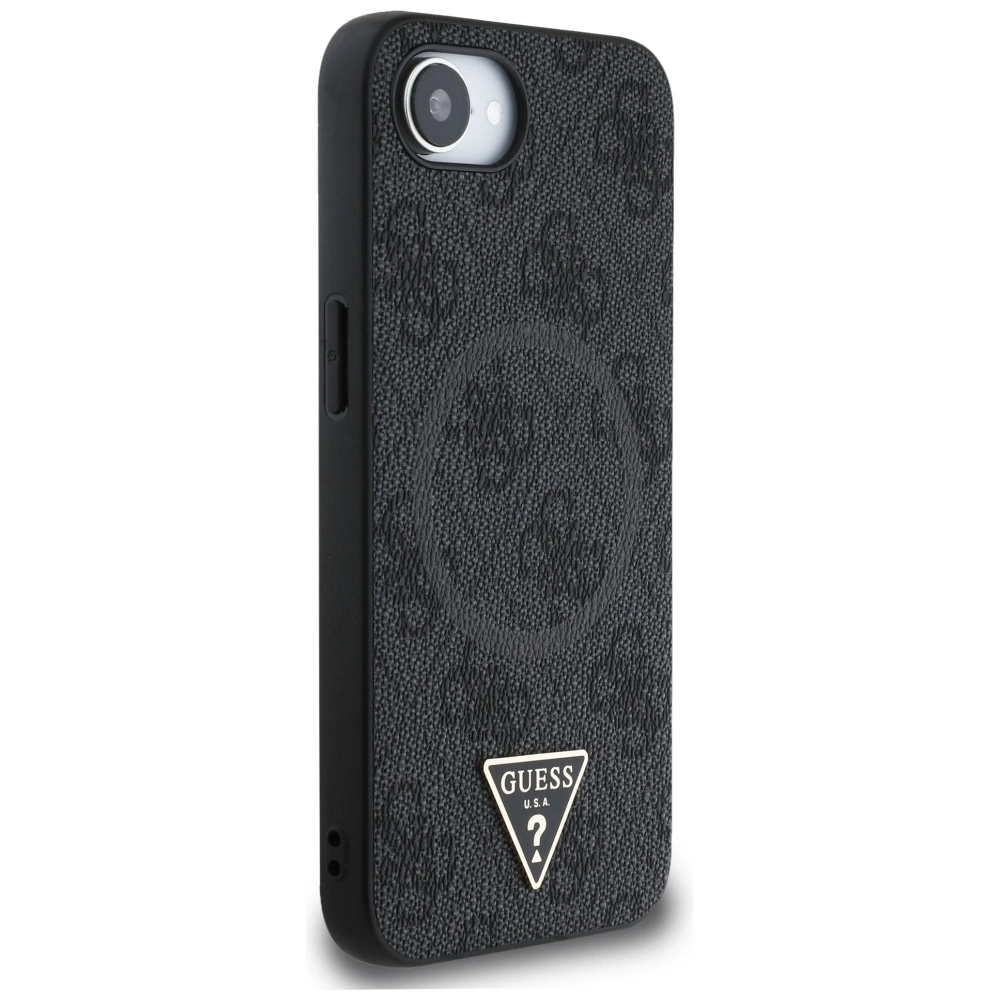 Guess 4G Ring Triangle Logo MagSafe case for iPhone 16e - blackeng