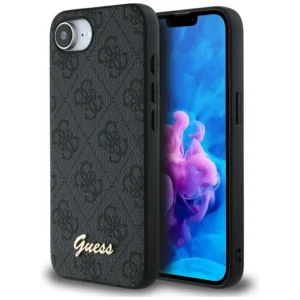 Guess 4G Script Logo MagSafe case for iPhone 16e - blackeng