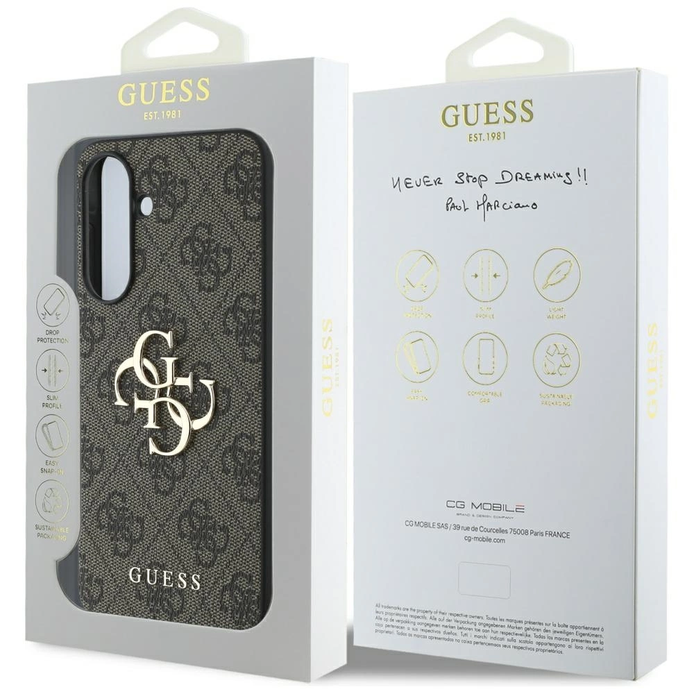 Guess Big 4G Logo Classic Logo Case for Samsung Galaxy A36 - Browneng